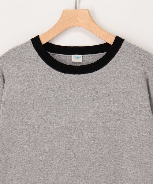 MICO COULIER（ミコクリエ）の「ミラノリブバイカラーニットワンピース（ワンピース・レディース・ブラック/ライトグレー・38）」の15枚目の写真