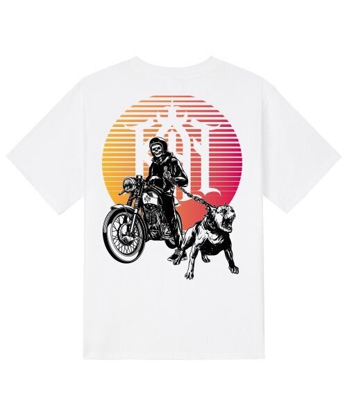 KAN6312(カン6312)の「KTW0156 カンカスタムバイク半袖Tシャツ - ホワイト(Tシャツ/カットソー・メンズ・その他・SMALL/MEDIUM/LARGE/X-LARGE)」の1枚目の写真