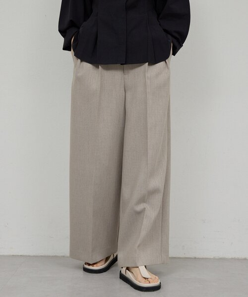GALLARDAGALANTE（ガリャルダガランテ）の「【セットアップ対応】ダブルクロスワイドパンツ（その他パンツ・レディース・ベージュ/オフホワイト・1/0）」の10枚目の写真