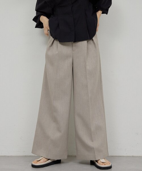 GALLARDAGALANTE（ガリャルダガランテ）の「【セットアップ対応】ダブルクロスワイドパンツ（その他パンツ・レディース・ベージュ/オフホワイト・1/0）」の11枚目の写真