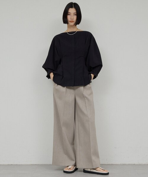 GALLARDAGALANTE（ガリャルダガランテ）の「【セットアップ対応】ダブルクロスワイドパンツ（その他パンツ・レディース・ベージュ/オフホワイト・1/0）」の13枚目の写真