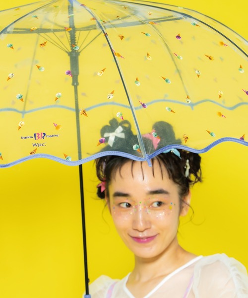 Wpc.（ダブリュピーシー）の「[ビニール傘]サーティワン アイスクリーム × Wpc. アイスクリームパターンアンブレラ（長傘・レディース・ブルー/ピンク・FREE）」の4枚目の写真
