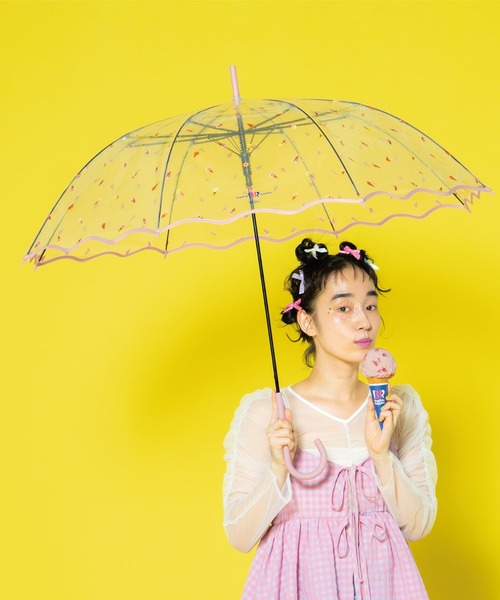 Wpc.（ダブリュピーシー）の「[ビニール傘]サーティワン アイスクリーム × Wpc. アイスクリームパターンアンブレラ（長傘・レディース・ブルー/ピンク・FREE）」の8枚目の写真