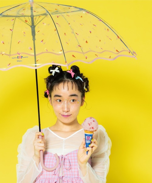 Wpc.（ダブリュピーシー）の「[ビニール傘]サーティワン アイスクリーム × Wpc. アイスクリームパターンアンブレラ（長傘・レディース・ブルー/ピンク・FREE）」の9枚目の写真