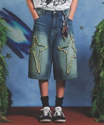 MAINBOOTH（メインブース）の「Spark Denim Shorts(BLUE)（その他パンツ）」