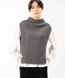 Gabardine K.T | 〔 +サイズ 〕 ソフトウール ワイドリブベスト(ベスト)