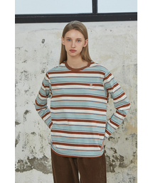MULTI STRIPE T-SHIRT_BROWN