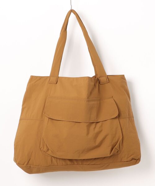 enlit(エンリット)の「【 enlit 】 ラージ ナイロン トートバッグ / トラベルバッグ(トートバッグ・レディース・ブラック/ライトブラウン/ダークグリーン/ワインレッド・FREE)」の10枚目の写真
