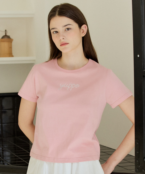 YUPPE(ヨッペ)の「DOTTED YUPPE T-SHIRT_PINK(Tシャツ/カットソー・レディース・その他・FREE)」の2枚目の写真