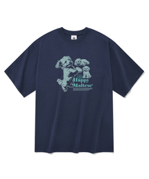 ハッピーモルティーズ 半袖Tシャツ ネイビー