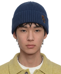 四季用薄手ロングビーニーコットンニット男女共用ロゴビーニーモ帽子 BEANIE / SPORTS CREW / D INDIGO