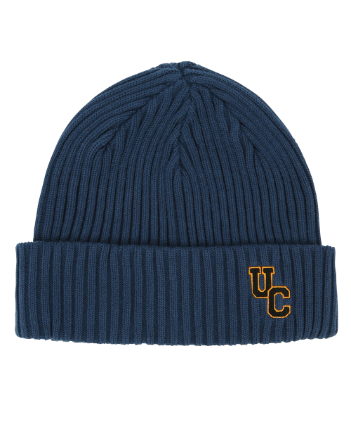 UNDERCONTROL(アンダーコントロール)の「四季用薄手ロングビーニーコットンニット男女共用ロゴビーニーモ帽子 BEANIE / SPORTS CREW / D INDIGO(ニットキャップ/ビーニー・メンズ・その他・FREE)」の7枚目の写真