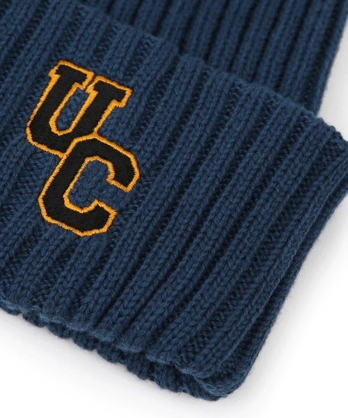 UNDERCONTROL(アンダーコントロール)の「四季用薄手ロングビーニーコットンニット男女共用ロゴビーニーモ帽子 BEANIE / SPORTS CREW / D INDIGO(ニットキャップ/ビーニー・メンズ・その他・FREE)」の6枚目の写真