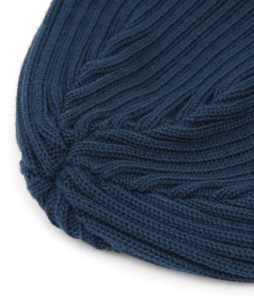 UNDERCONTROL(アンダーコントロール)の「四季用薄手ロングビーニーコットンニット男女共用ロゴビーニーモ帽子 BEANIE / SPORTS CREW / D INDIGO(ニットキャップ/ビーニー・メンズ・その他・FREE)」の5枚目の写真