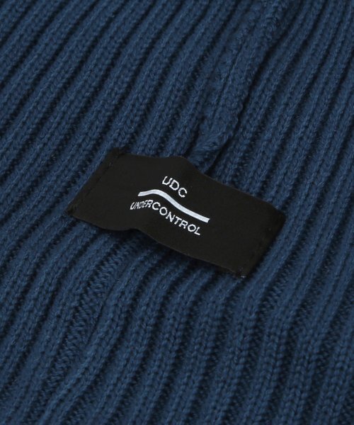 UNDERCONTROL(アンダーコントロール)の「四季用薄手ロングビーニーコットンニット男女共用ロゴビーニーモ帽子 BEANIE / SPORTS CREW / D INDIGO(ニットキャップ/ビーニー・メンズ・その他・FREE)」の3枚目の写真