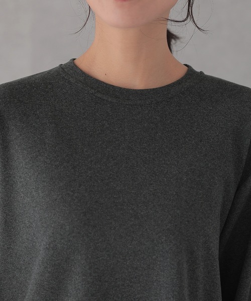 DAYRA（デイラ）の「クルーネック ベーシック ドロップショルダー 長袖 プルオーバー（Tシャツ/カットソー・レディース・ブラック/グレー・S/FREE）」の14枚目の写真