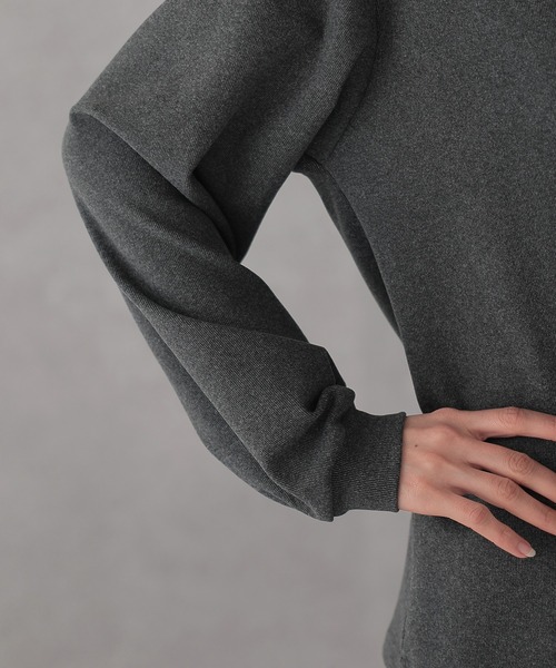 DAYRA（デイラ）の「クルーネック ベーシック ドロップショルダー 長袖 プルオーバー（Tシャツ/カットソー・レディース・ブラック/グレー・S/FREE）」の13枚目の写真