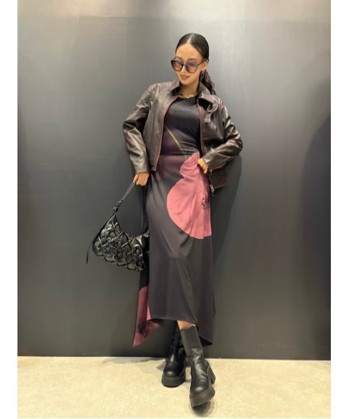 Desigual(デシグアル)の「フローラル アシンメトリー ドレス 結婚式 二次会 フォーマル(ワンピース・レディース・ブラック・S/M/XL/XS/L)」の4枚目の写真