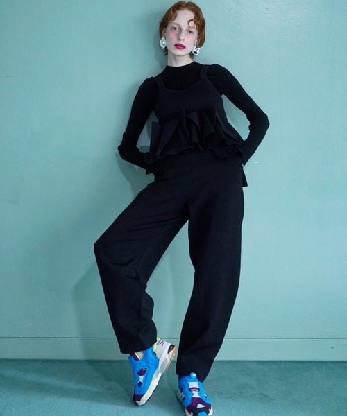 OMMO（オーエムエムオー）の「FLASK PATTERN KNIT PT（その他パンツ・レディース・ブラック/ブルー/ピンク/ホワイト・38/36）」の22枚目の写真