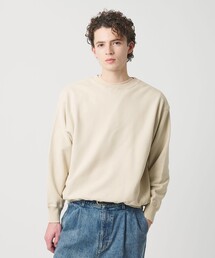 ピーチスキン ダメージ クルーネック スウェット