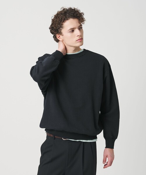 BEAUTY&YOUTH UNITED ARROWS（ビューティーアンドユースユナイテッドアローズ）の「ピーチスキン ダメージ クルーネック スウェット（スウェット・メンズ・レッド/ネイビー/ナチュラル・S/M/L/XL）」の7枚目の写真