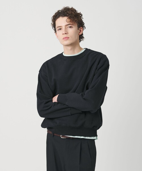 BEAUTY&YOUTH UNITED ARROWS（ビューティーアンドユースユナイテッドアローズ）の「ピーチスキン ダメージ クルーネック スウェット（スウェット・メンズ・レッド/ネイビー/ナチュラル・S/M/L/XL）」の8枚目の写真