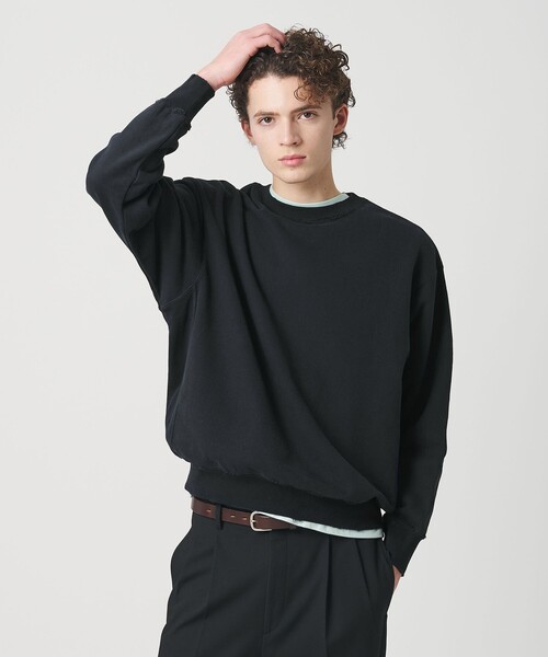 BEAUTY&YOUTH UNITED ARROWS（ビューティーアンドユースユナイテッドアローズ）の「ピーチスキン ダメージ クルーネック スウェット（スウェット・メンズ・レッド/ネイビー/ナチュラル・S/M/L/XL）」の9枚目の写真