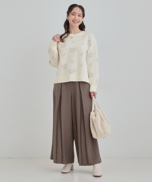 DRESKIP(ドレスキップ)の「【S-LL】大人上品な レトロフラワーニット(ニット/セーター・レディース・アイボリー系6/グレー系4/ダークブラウン系6・01/02/03/04)」の18枚目の写真