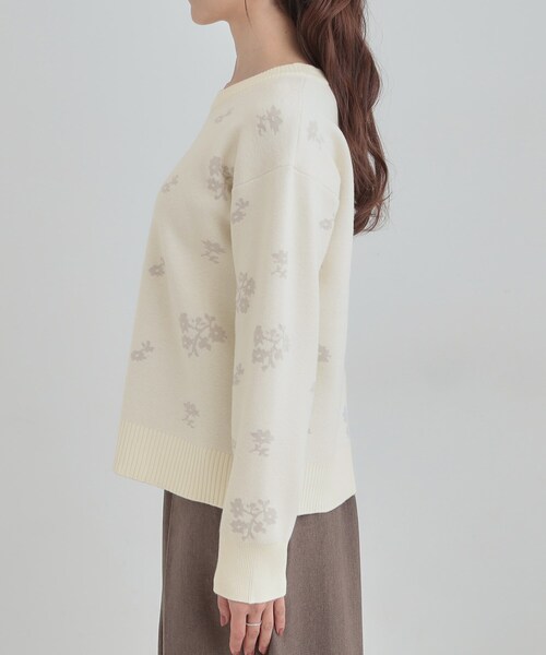 DRESKIP(ドレスキップ)の「【S-LL】大人上品な レトロフラワーニット(ニット/セーター・レディース・アイボリー系6/グレー系4/ダークブラウン系6・01/02/03/04)」の13枚目の写真