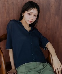 Petitjo | 小さいサイズ　スキッパーニットカーディガン　低身長さん・小柄女性(カーディガン/ボレロ)