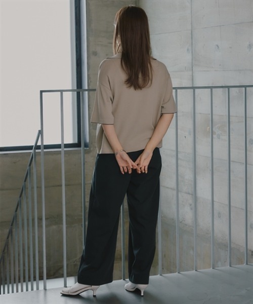 Petitjo（プッチージョ）の「小さいサイズ　スキッパーニットカーディガン　低身長さん・小柄女性（カーディガン/ボレロ・レディース・ベージュ/ネイビー・M-L/XS-S）」の5枚目の写真
