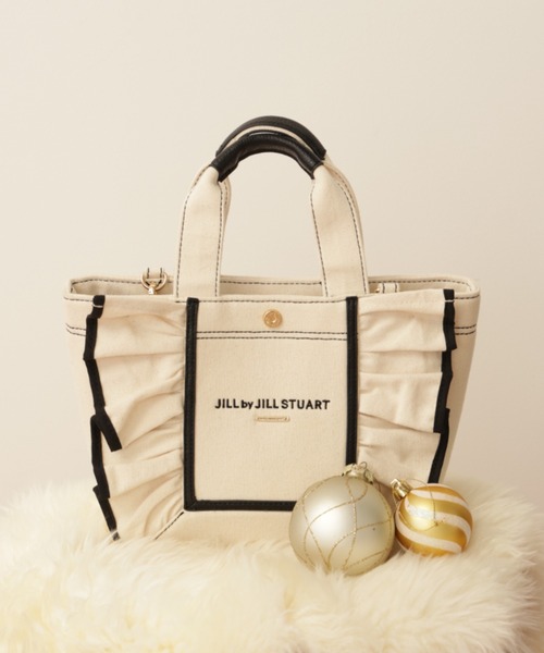 JILL by JILL STUART（ジルバイジルスチュアート）の「【お気に入り登録7,000件超え】フレームフリルトート（トートバッグ・レディース・ブラック/ホワイト系その他/ホワイト/ピンク・FREE）」の12枚目の写真