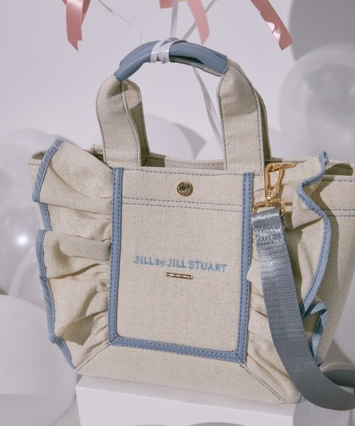 JILL by JILL STUART（ジルバイジルスチュアート）の「【お気に入り登録7,000件超え】フレームフリルトート（トートバッグ・レディース・ブラック/ホワイト系その他/ホワイト/ピンク・FREE）」の15枚目の写真