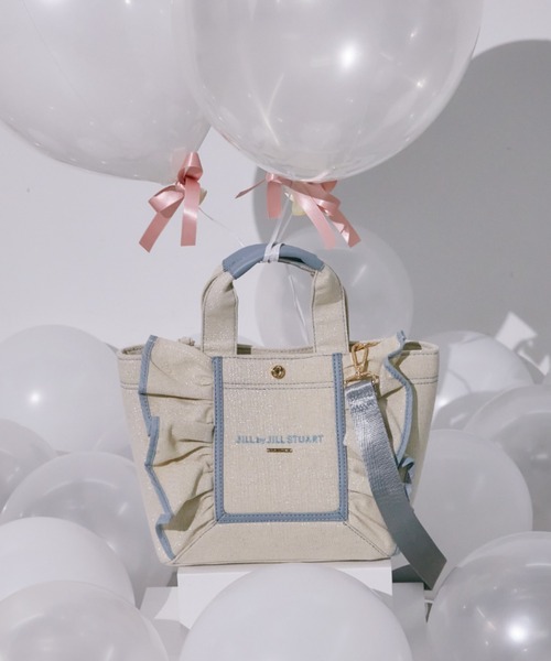 JILL by JILL STUART（ジルバイジルスチュアート）の「【お気に入り登録7,000件超え】フレームフリルトート（トートバッグ・レディース・ブラック/ホワイト系その他/ホワイト/ピンク・FREE）」の14枚目の写真