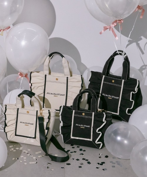 JILL by JILL STUART（ジルバイジルスチュアート）の「【お気に入り登録7,000件超え】フレームフリルトート（トートバッグ・レディース・ブラック/ホワイト系その他/ホワイト/ピンク・FREE）」の16枚目の写真