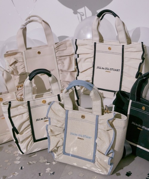 JILL by JILL STUART（ジルバイジルスチュアート）の「【お気に入り登録7,000件超え】フレームフリルトート（トートバッグ・レディース・ブラック/ホワイト系その他/ホワイト/ピンク・FREE）」の17枚目の写真