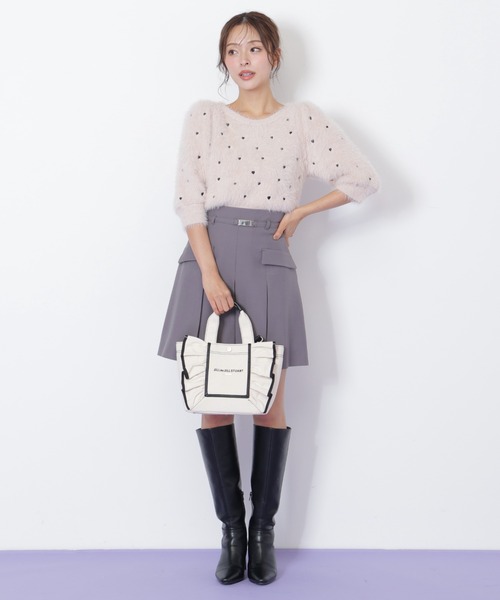 JILL by JILL STUART（ジルバイジルスチュアート）の「【お気に入り登録7,000件超え】フレームフリルトート（トートバッグ・レディース・ブラック/ホワイト系その他/ホワイト/ピンク・FREE）」の21枚目の写真