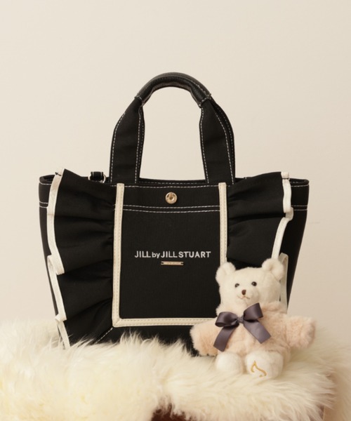 JILL by JILL STUART（ジルバイジルスチュアート）の「【お気に入り登録7,000件超え】フレームフリルトート（トートバッグ・レディース・ブラック/ホワイト系その他/ホワイト/ピンク・FREE）」の5枚目の写真
