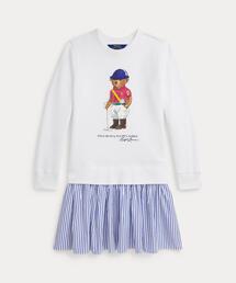POLO RALPH LAUREN CHILDRENSWEAR（ポロ ラルフ ローレン チルドレンズウェア）の「Polo ベア ストライプドスカート フリース ドレス（ワンピース）」