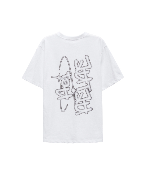 AEIAEIAE（エイエイエ）の「クロムグラフィックTシャツ[ホワイト]（Tシャツ/カットソー・レディース・その他・1/2）」の2枚目の写真