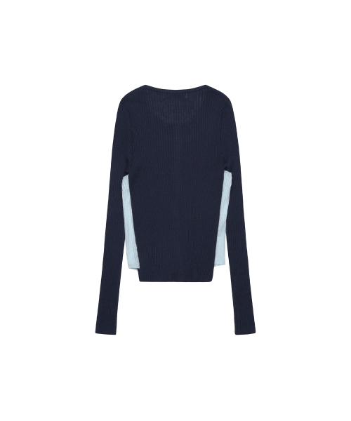 STUDIO&PARC(スタジオアンドパルク)の「Layered Contrast Singlet Knit_Blue(Tシャツ/カットソー・レディース・ブルー・FREE)」の7枚目の写真