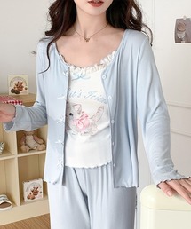 pyornim（ピョルニム）の「【26年春夏新作】キャミ カーディガン ルームウェア上下 3点セット（ルームウェア/パジャマ）」