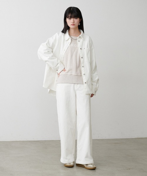 LARUTA（ラルータ）の「【LARUTA】ラグラン前後2WAYロゴ裏毛プルオーバー（Tシャツ/カットソー・レディース・オートミール/ピンク/チャコールグレー・FREE）」の11枚目の写真
