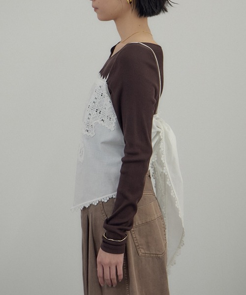 SALON adam et rope'（サロン アダム エ ロペ）の「クロスレースマルチキャミソール（キャミソール・レディース・ブラック/オフホワイト・FREE）」の16枚目の写真