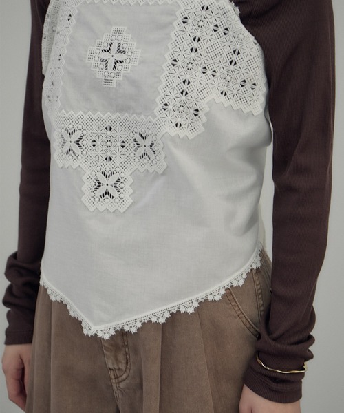 SALON adam et rope'（サロン アダム エ ロペ）の「クロスレースマルチキャミソール（キャミソール・レディース・ブラック/オフホワイト・FREE）」の19枚目の写真