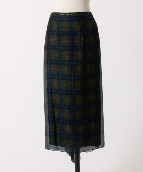 ヌメロヴェントゥーノ フェザー ミニスカート チェック 40 N°21