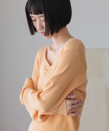 ギャザースパンコールニット 637810