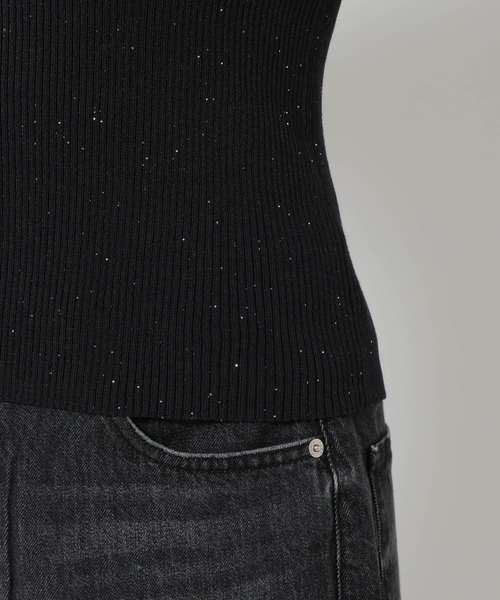 LOWRYS FARM(ローリーズファーム)の「ギャザースパンコールニット 637810(ニット/セーター・レディース・ブルー/アイボリー/ブラック/オレンジ・FREE)」の22枚目の写真