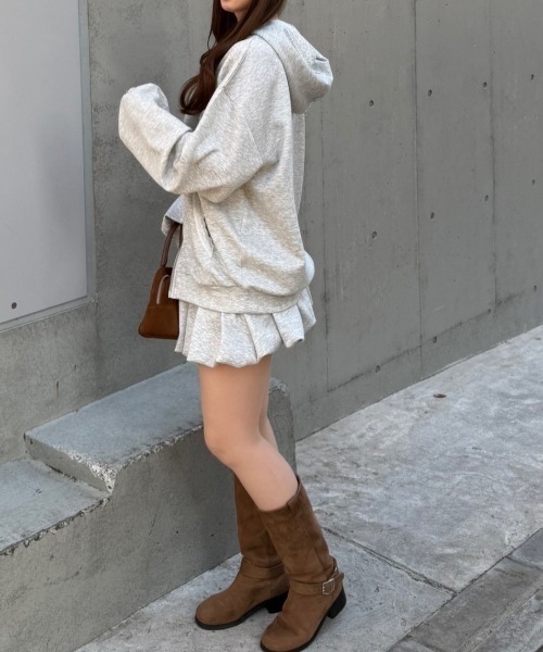 continuer de NICE CLAUP（コンティニューデナイスクラップ）の「【ふんわり感がキュート♡】レースバルーンミニスカート（スカート・レディース・その他11/オートミール/チャコールグレー・FREE）」の11枚目の写真