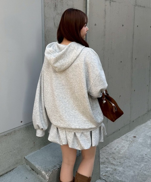 continuer de NICE CLAUP（コンティニューデナイスクラップ）の「【ふんわり感がキュート♡】レースバルーンミニスカート（スカート・レディース・その他11/オートミール/チャコールグレー・FREE）」の14枚目の写真